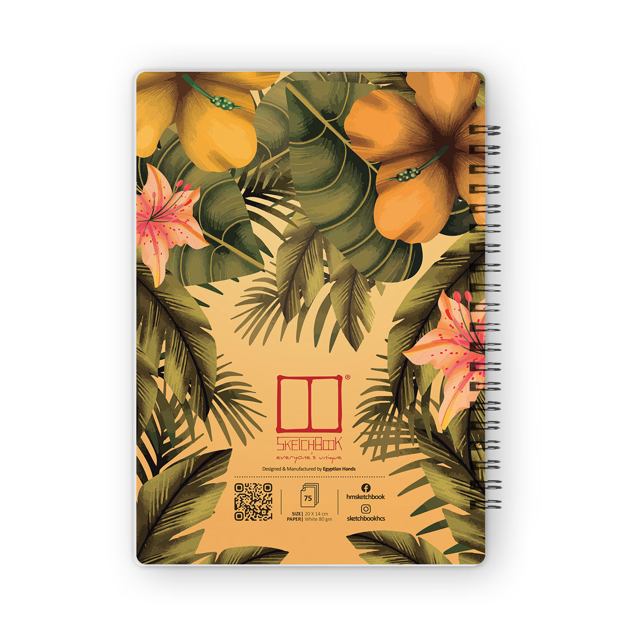 Notebooks | 20 X 14 cm - Tropical Collection - Yellow - from SketchBook Stationery