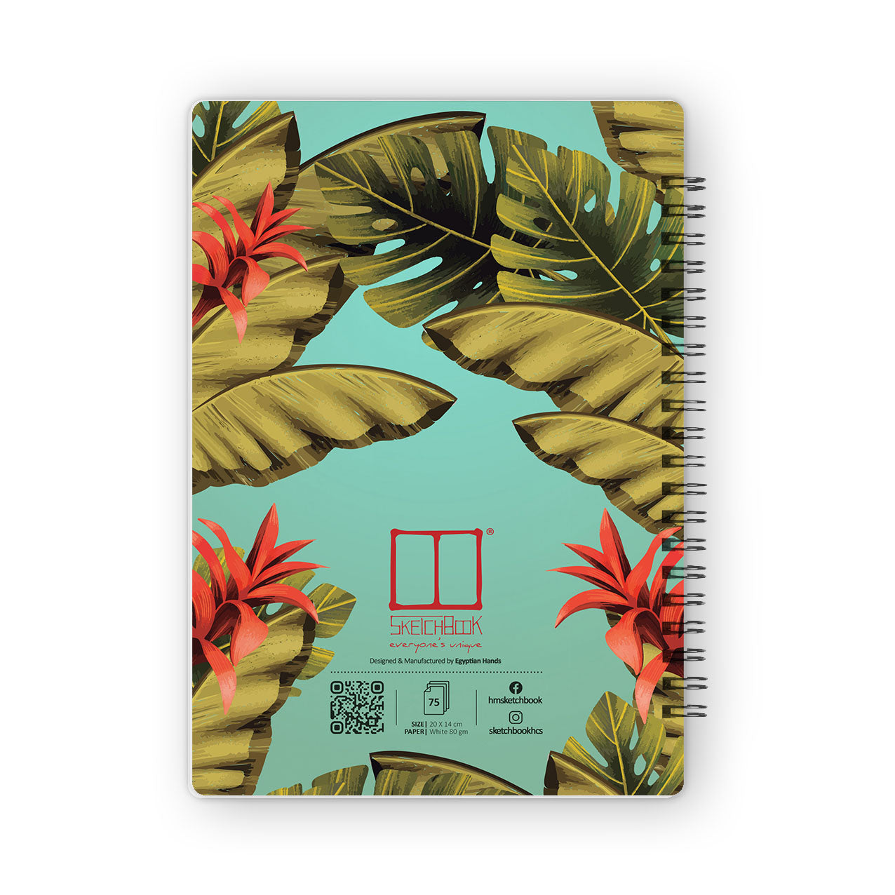 Notebooks | 20 X 14 cm - Tropical Collection - Blue - from SketchBook Stationery