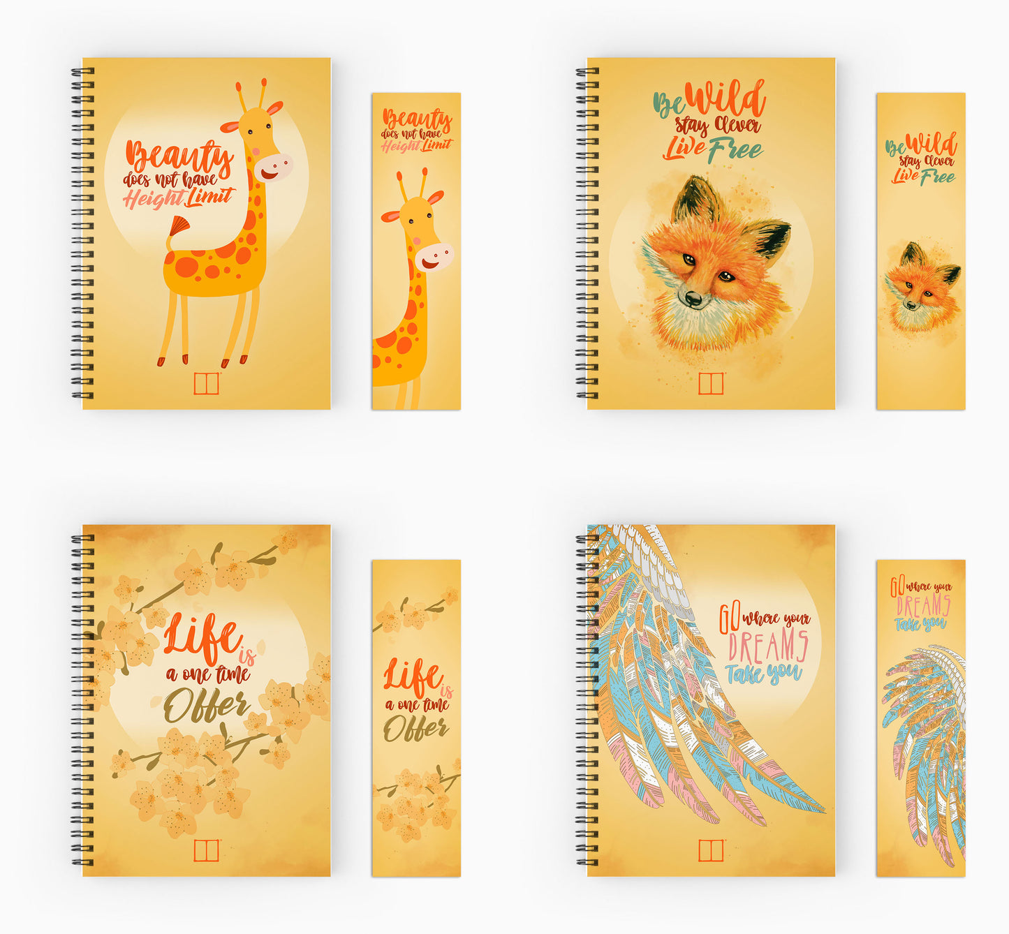 Notebooks | Yellow Collection - (Bundle of 4) - from SketchBook Stationery