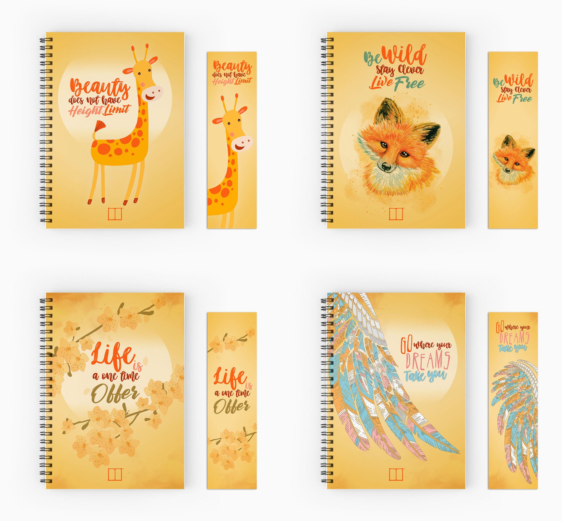 Notebooks | Yellow Collection - (Bundle of 4) - from SketchBook Stationery
