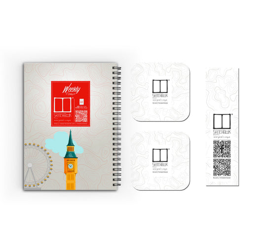 Weekly Planner Set | 20 X 14 cm - (Cities Edition) - London - from SketchBook Stationery