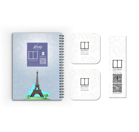 Weekly Planner Set | 20 X 14 cm - (Cities Edition) - Paris - from SketchBook Stationery
