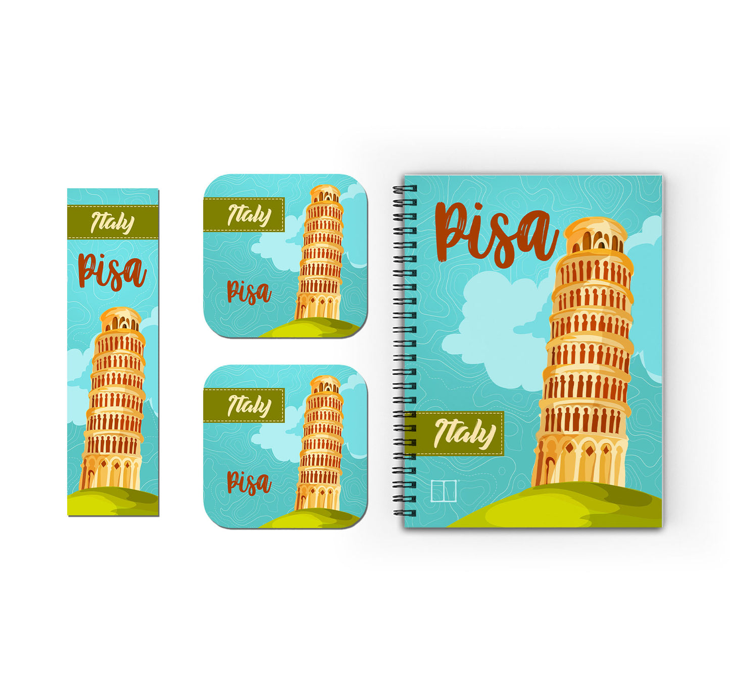 Weekly Planner Set | 20 X 14 cm - (Cities Edition) - Pisa - from SketchBook Stationery