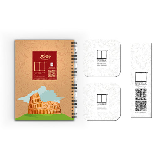 Weekly Planner Set | 20 X 14 cm - (Cities Edition) - Rome - from SketchBook Stationery