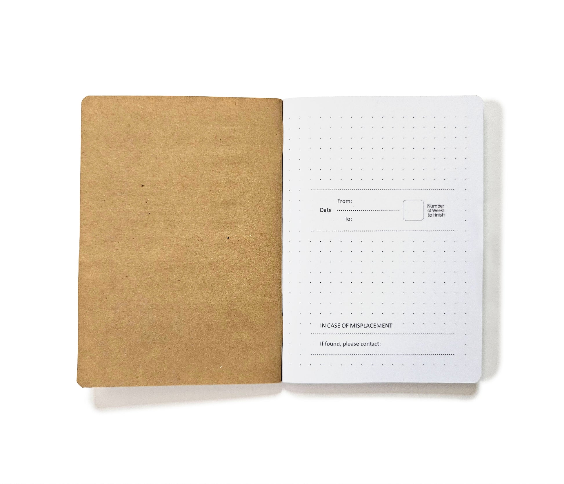 DB book | 14 x 10 cm - 52 Dotted Pages - (White) Design Bases