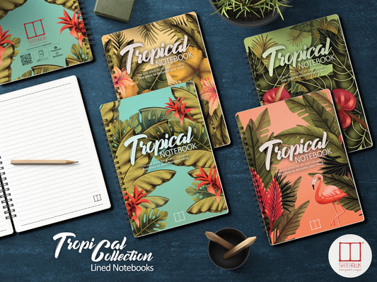 Notebooks | Tropical Collection - (Bundle of 4) SketchBook Stationery
