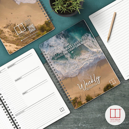 20 x 14 cm weekly planner notebook design