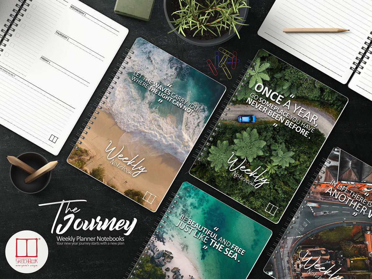 20 x 14 cm weekly planner notebook design