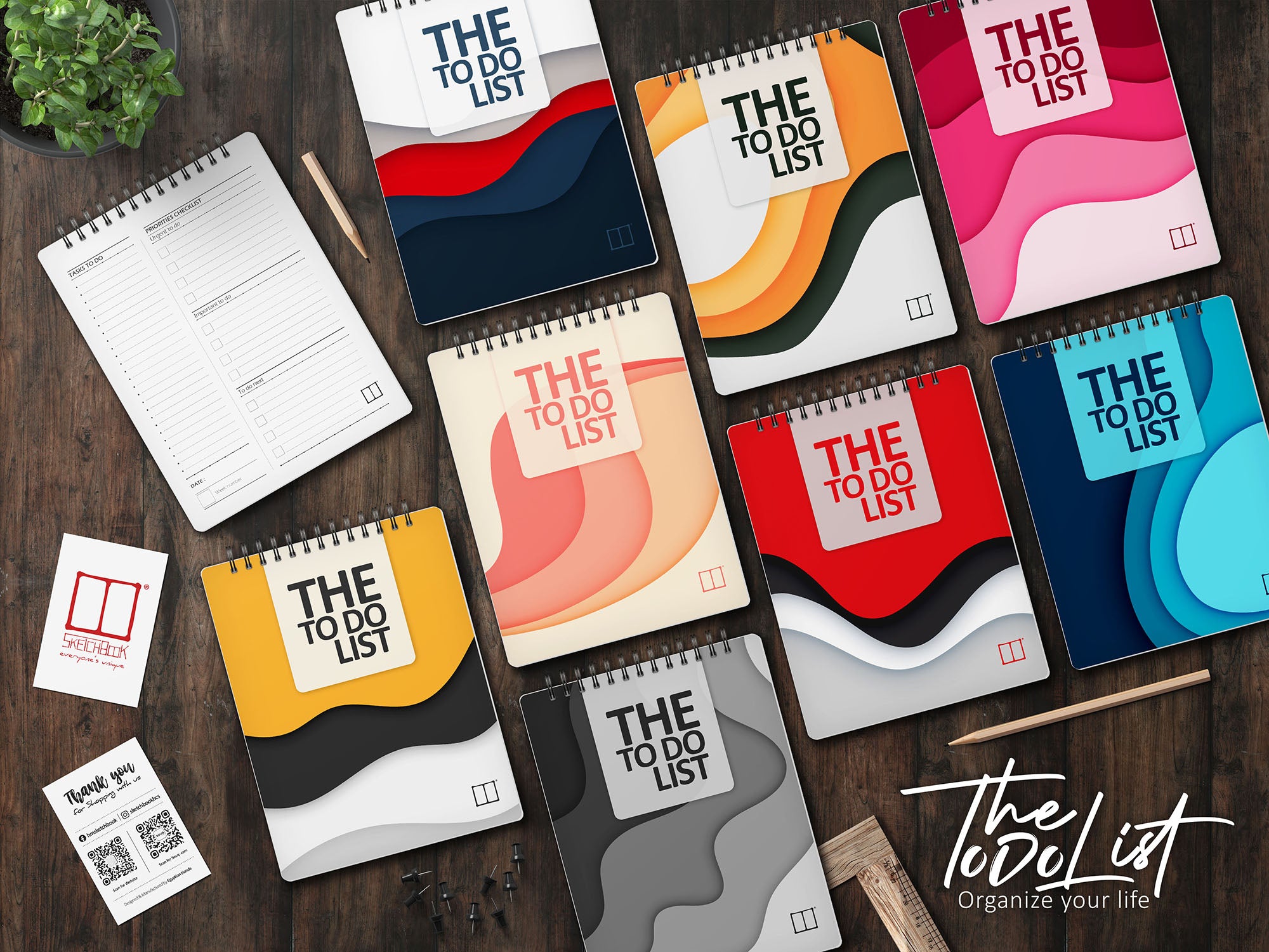 The To Do List Bundle - 8 To Do List notebooks 10% discount SketchBook Stationery