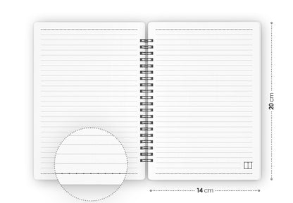 Lined Notebook | 20 X 14 cm | 160 pages | Grey