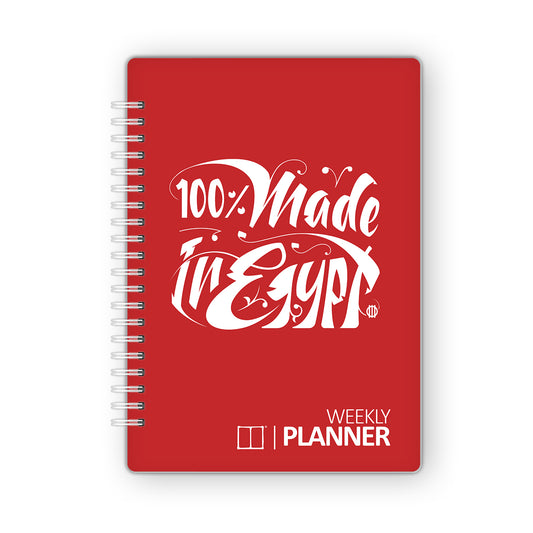 Weekly Planner Notebook | 20 X 14 cm - (52 Weeks + 50 Lined Pages) - Product RED SketchBook Stationery