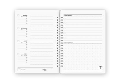 Daily Calendar Planner (60 Days) | 20 X 14 cm - Product RED SketchBook Stationery