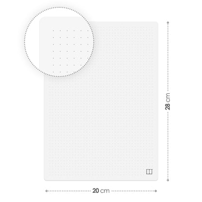 Paper Pack - 28 X 20 cm - 100 Sheets - (80 gm Dotted White Paper)