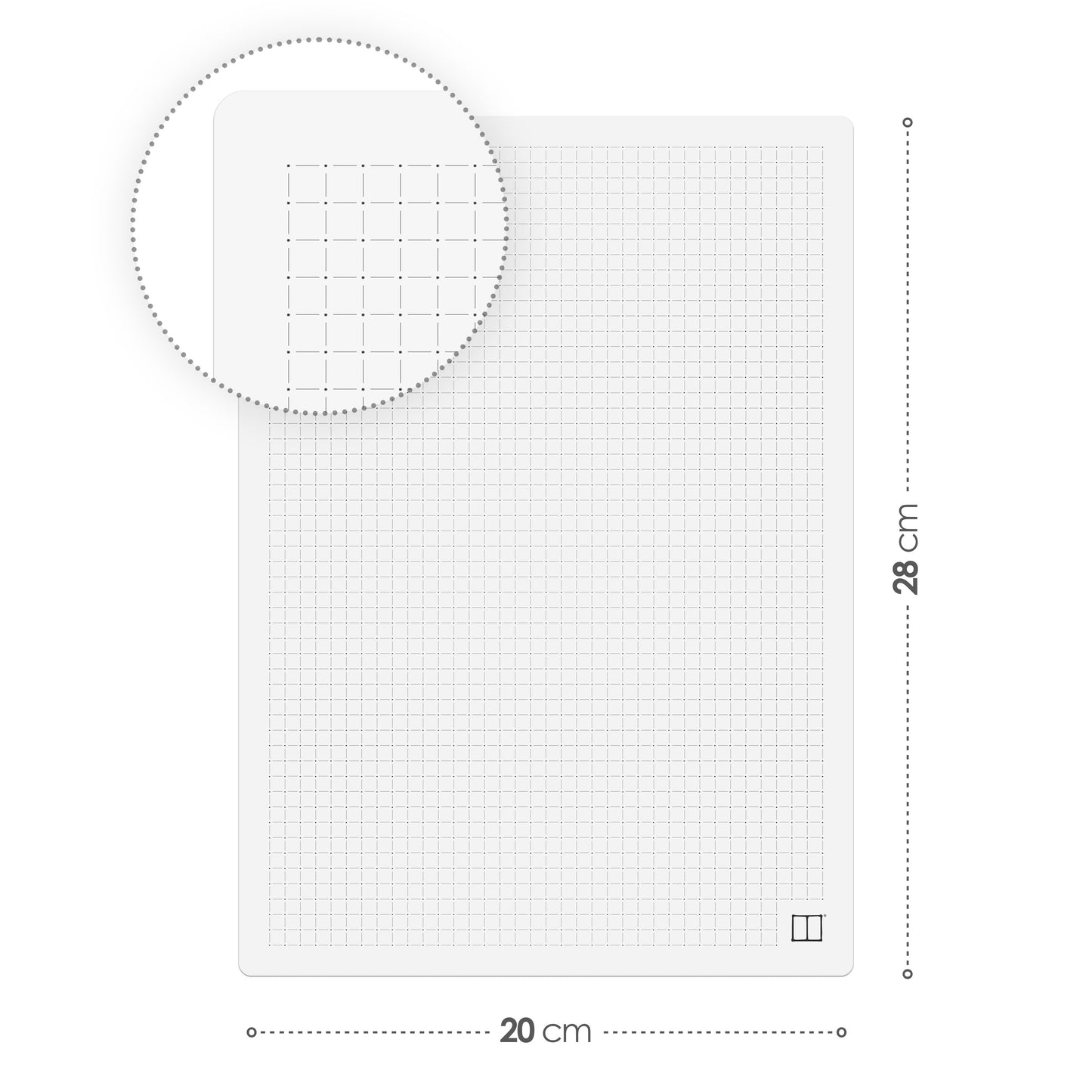 Paper Pack - 28 X 20 cm - 100 Sheets - (120 gm Grid White Paper)