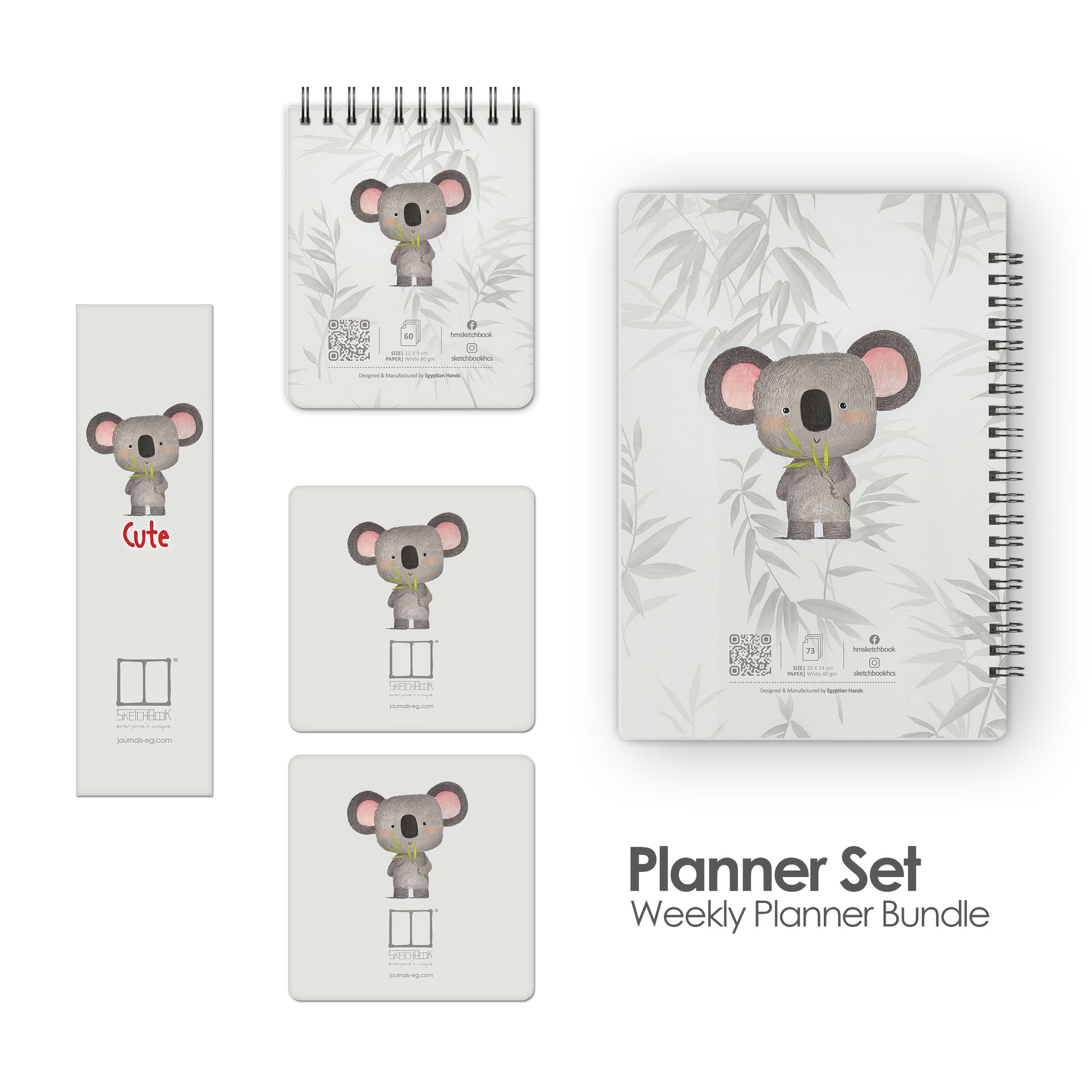 Planner Set | 20 X 14 cm - Lazy Koala
