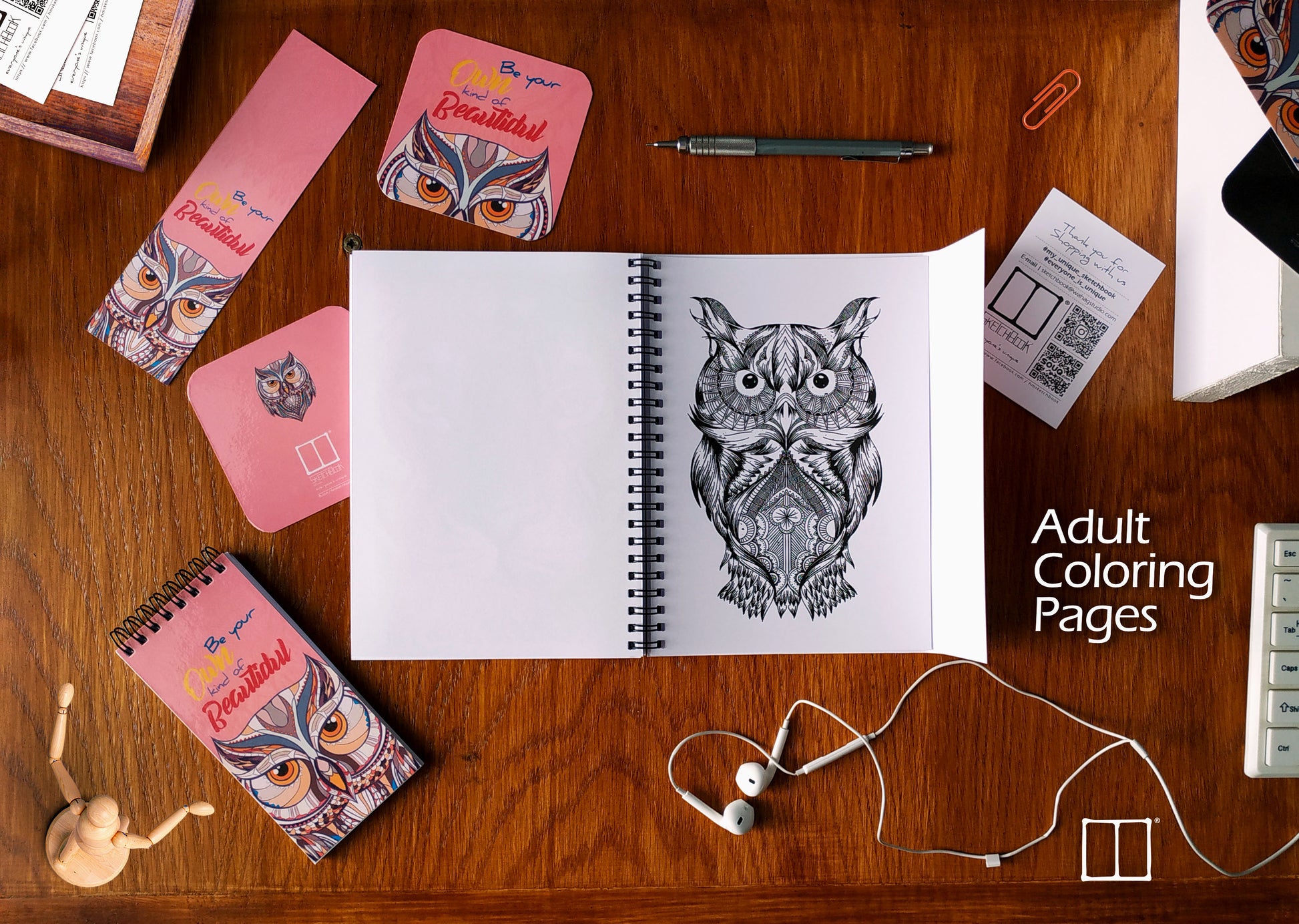 Planner Set | 20 X 14 cm - Owl - from SketchBook Stationery