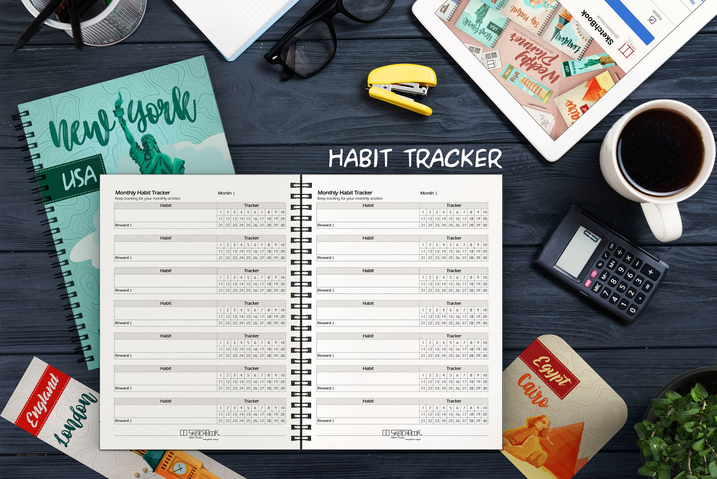 Weekly Planner Set | 20 X 14 cm - (Cities Edition) - Pisa - from SketchBook Stationery