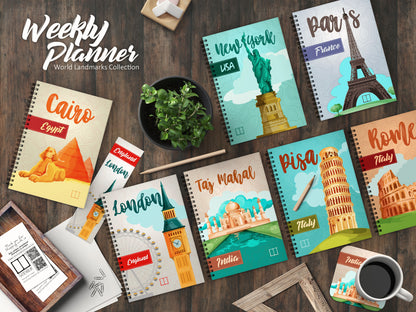 Weekly Planner Set | 20 X 14 cm - (Cities Edition) - New York - from SketchBook Stationery