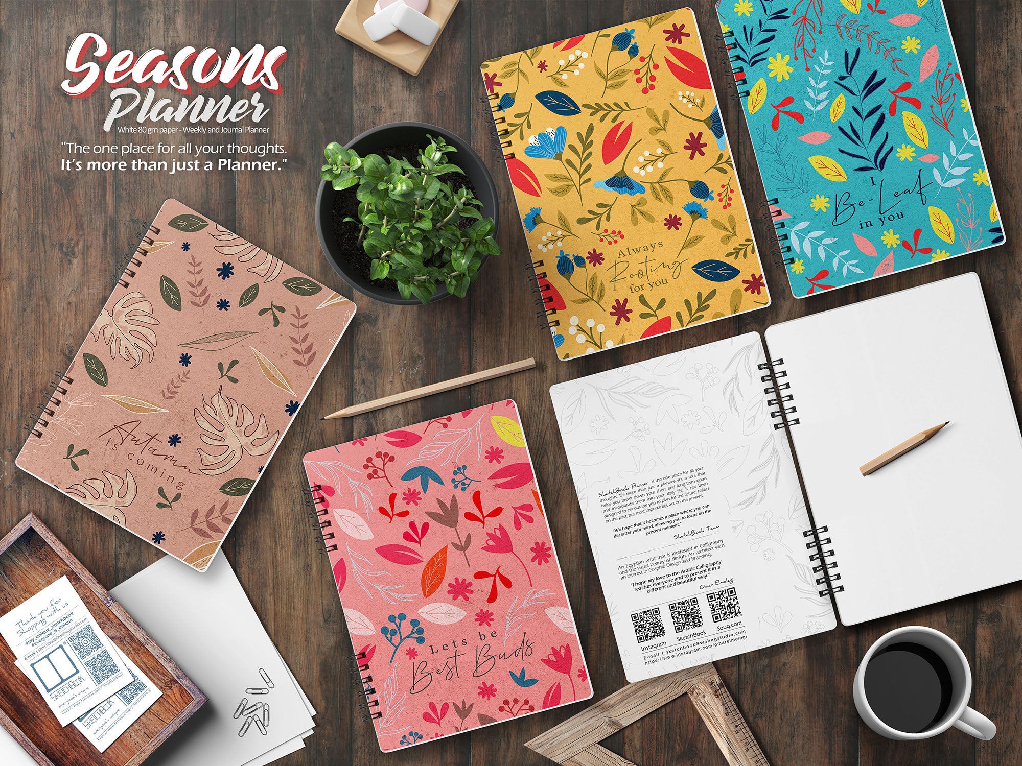 Seasons Planner Set | Weekly Journal Planner - (Bundle of 4) - from SketchBook Stationery