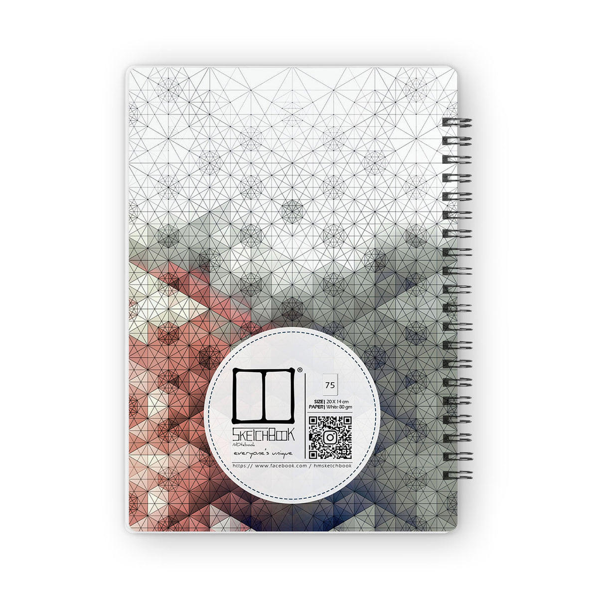 20cm Notebook Notebooks | 20 X 14 cm - Tri-Pattern - from SketchBook Stationery ...
