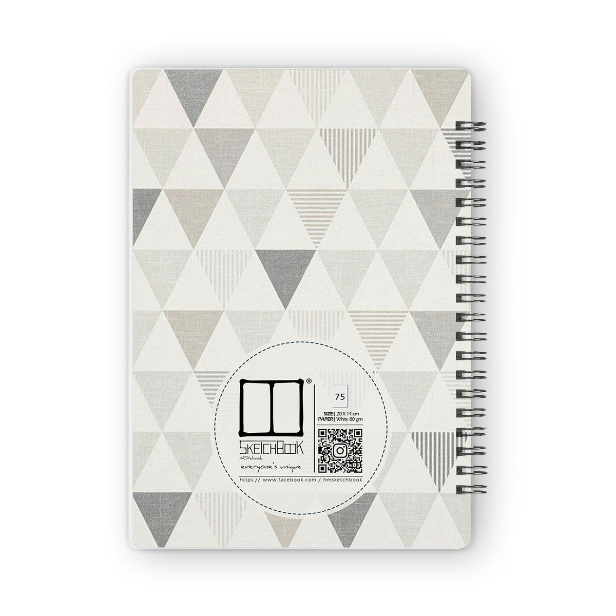 20cm Notebook Notebooks | 20 X 14 cm - Triangles - from SketchBook Stationery ...