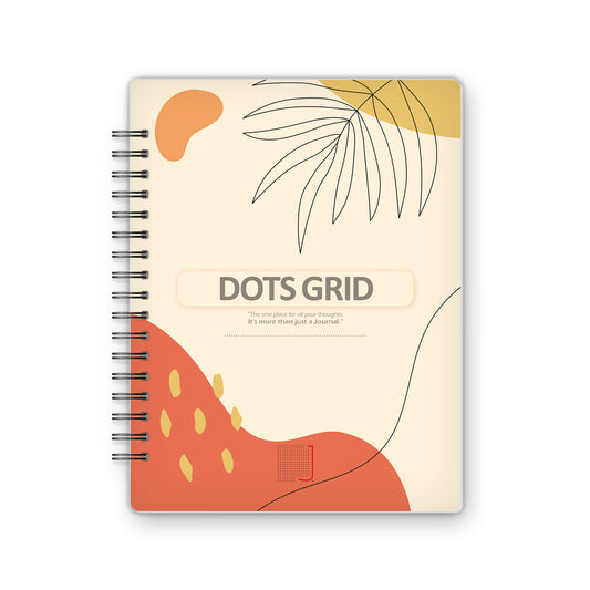 Dots Grid - 18X14 cm - 75 Sheets | Minimal Leaf 01 - from Journals