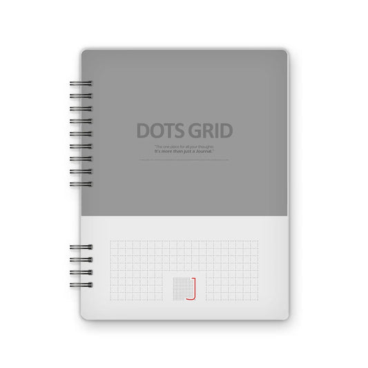 Dots Grid - 18X14 cm - 75 Sheets | Grey - from Journals