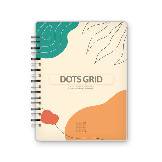 Dots Grid - 18X14 cm - 75 Sheets | Minimal Leaf 03 - from Journals