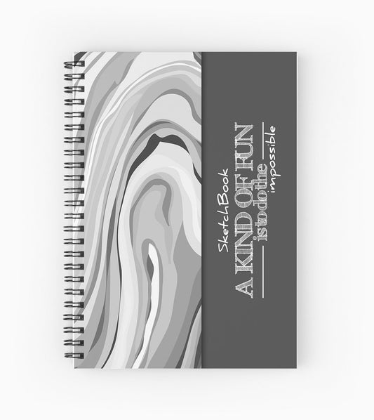 Sketchbook | 20 X 14 cm - (Half Cover) - Grey - from SketchBook Stationery