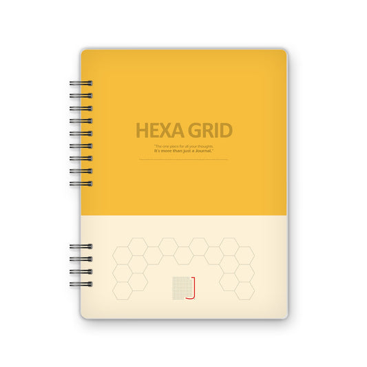 Hexa Grid - 18X14 cm - 75 Sheets | Yellow - from Journals