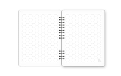 Hexa Grid - 18X14 cm - 75 Sheets | Grey - from Journals
