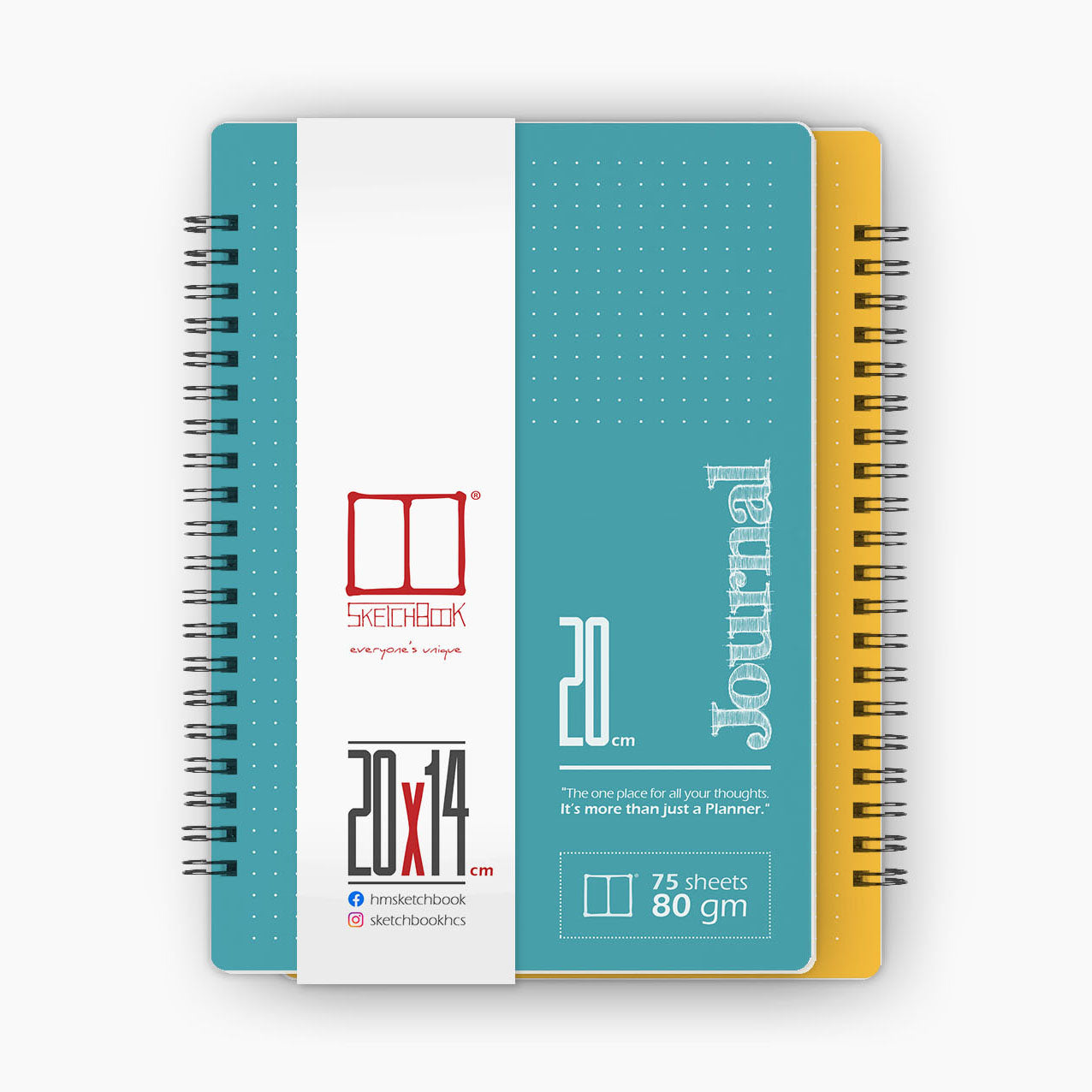 Journal Set | Yellow & Teal - from SketchBook Stationery – Journals.eg