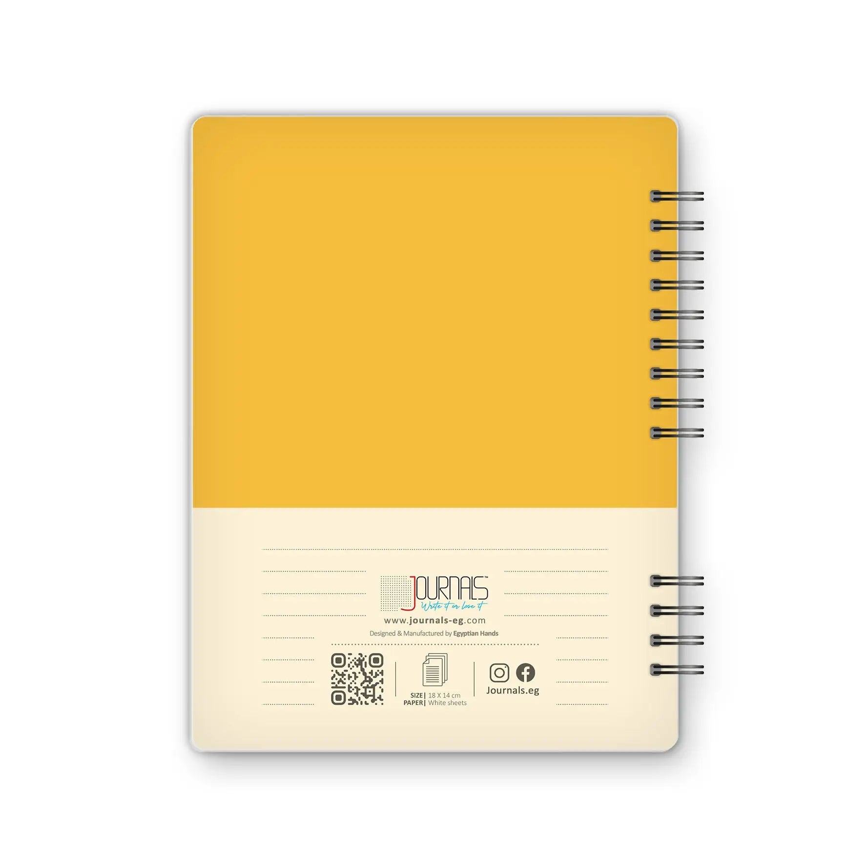 Notebook - 18X14 cm - 75 Sheets | Yellow - from Journals