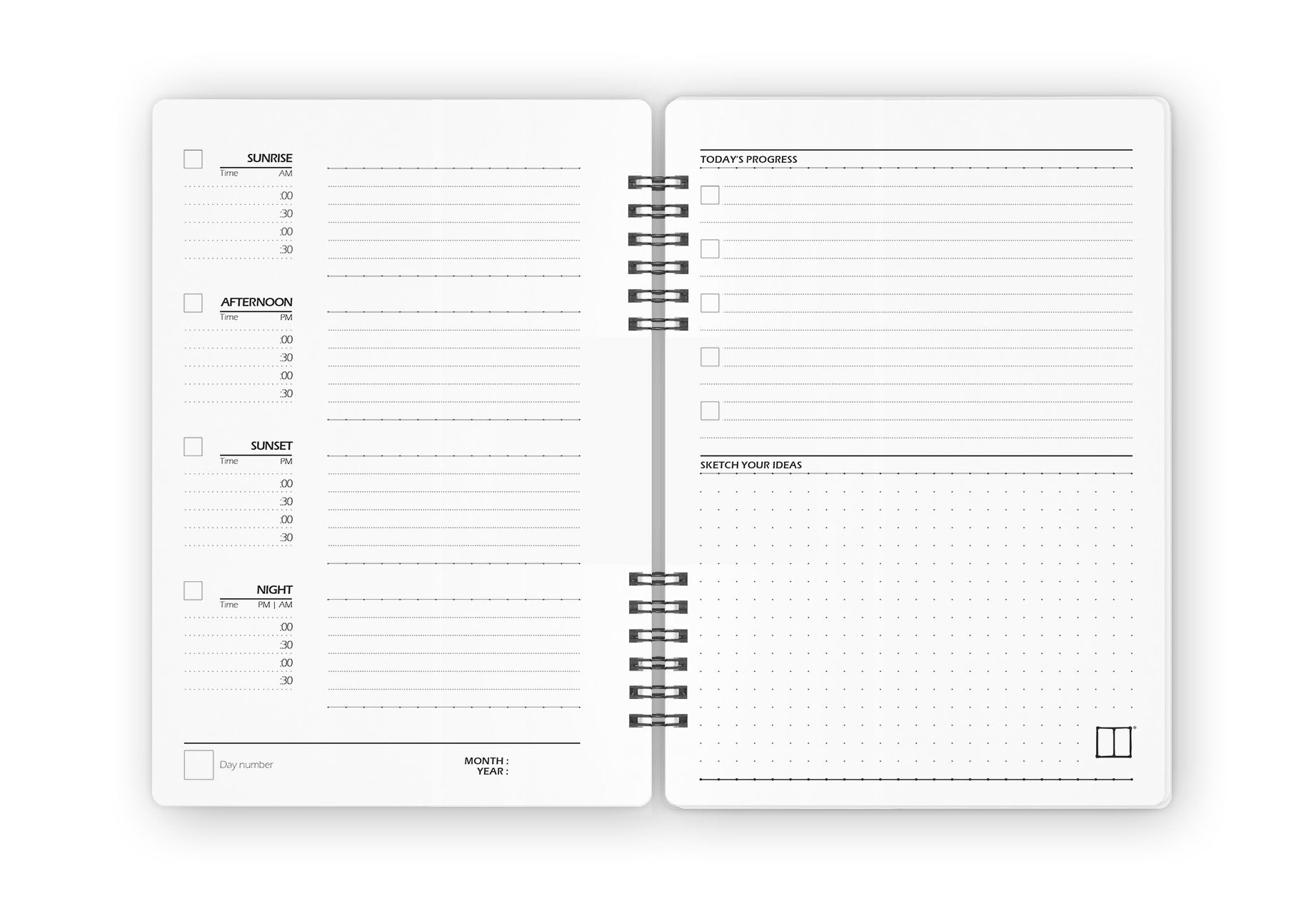 Daily Calendar Planner (60 Days) | 20 X 14 cm - Red (New) - from SketchBook Stationery