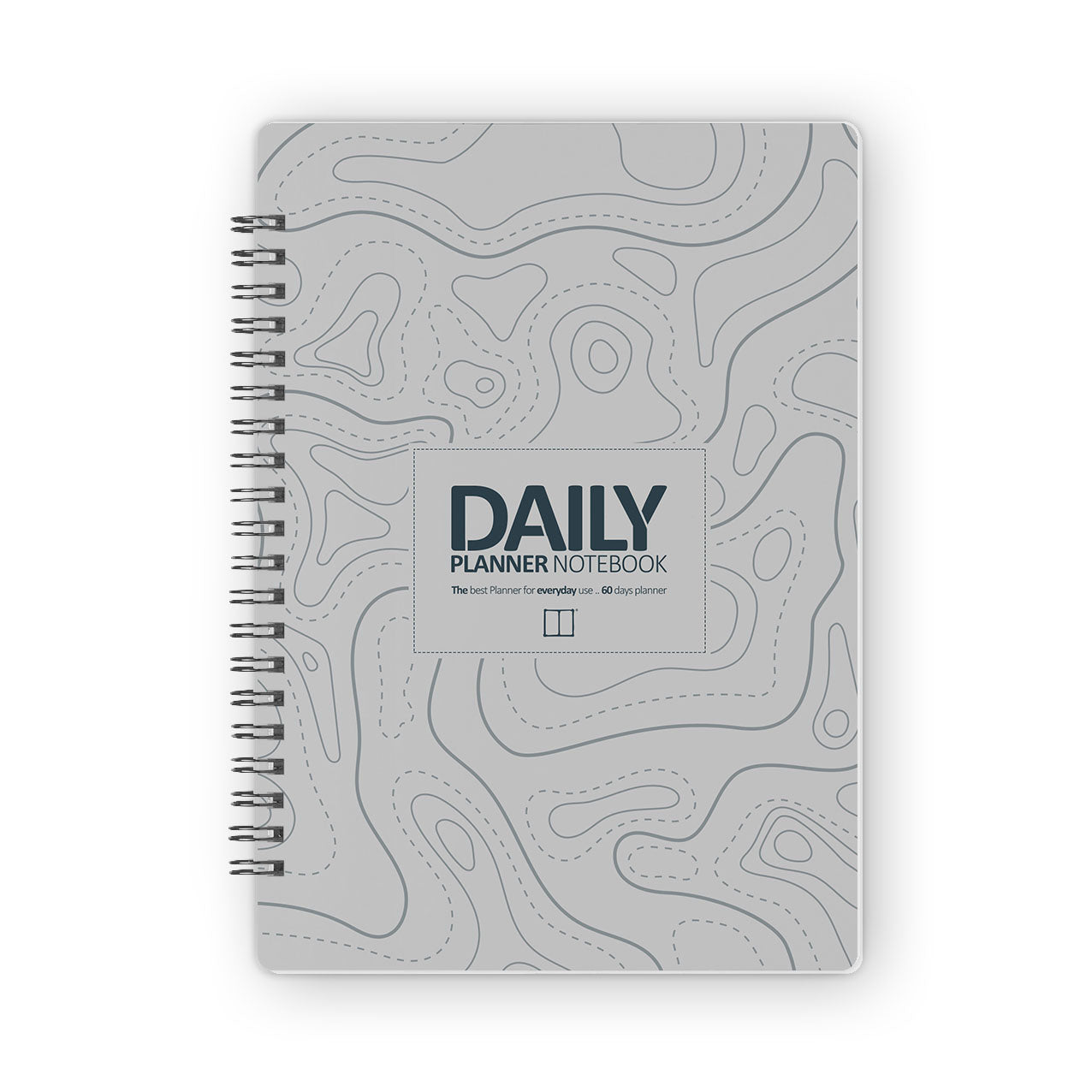 Daily Calendar Planner (60 Days) | 20 X 14 cm - Contour (Grey) SketchBook Stationery