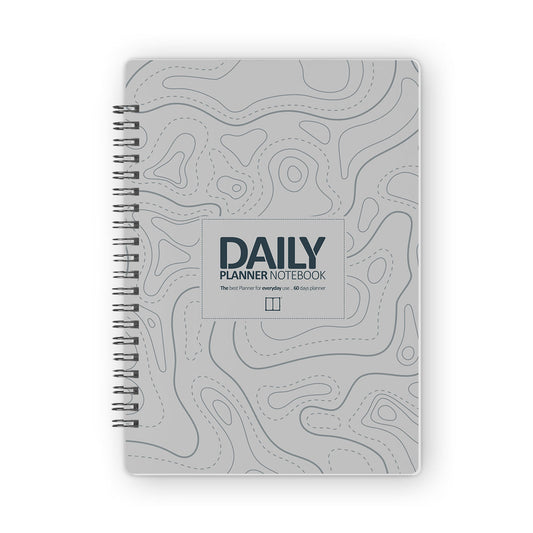 Daily Calendar Planner (60 Days) | 20 X 14 cm - Contour (Grey) SketchBook Stationery