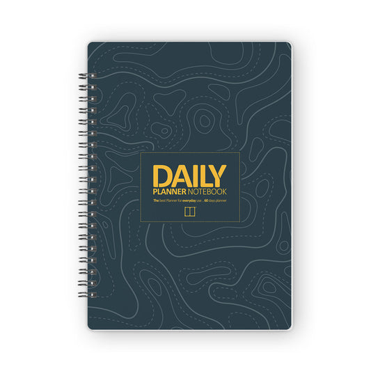 Daily Calendar Planner (60 Days) | 20 X 14 cm - Contour (Blue) SketchBook Stationery