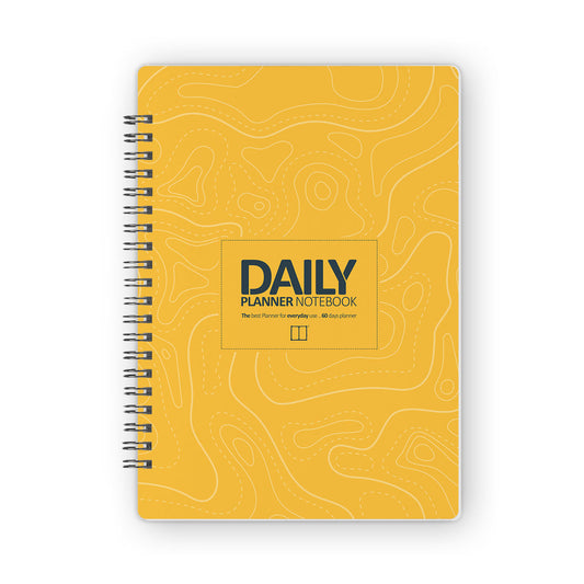 Daily Calendar Planner (60 Days) | 20 X 14 cm - Contour (Yellow) SketchBook Stationery