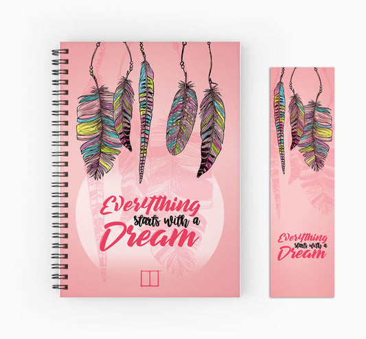 Notebooks | 20 X 14 cm - Pink Collection - Feather - from SketchBook Stationery
