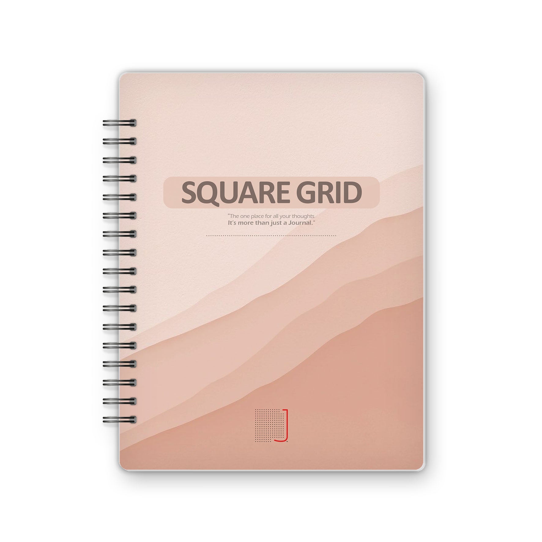 Square Grid - 18X14 cm - 75 Sheets | Pink Leaf 02 - from Journals