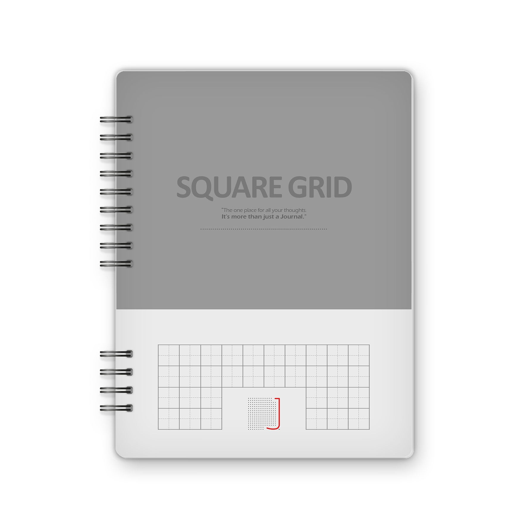 Square Grid - 18X14 cm - 75 Sheets | Grey - from Journals