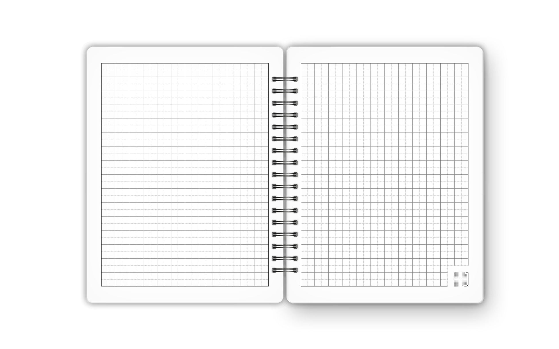 Square Grid - 18X14 cm - 75 Sheets | Minimal Leaf 03 - from Journals