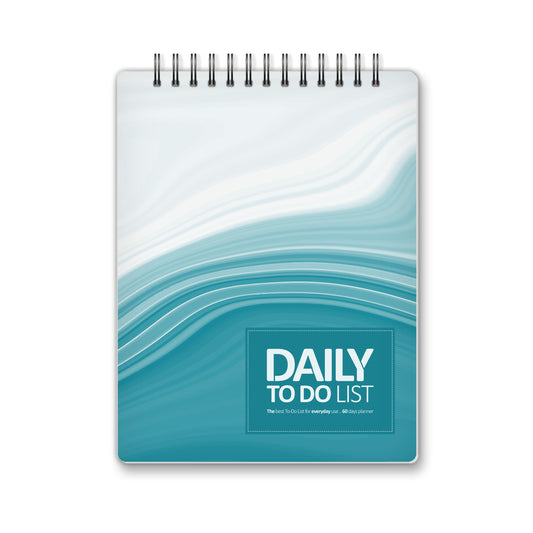 Daily To Do List Marble Blue Cover